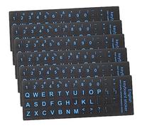 Homoyoyo 6 Pegatinas para Teclado de Ordenador en Negro de PVC, Fáciles de Distinguir Cubierta Protectora Completa, Estilo Simple y Elegante para Teclado de Oficina
