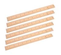 Homoyoyo 6 Piezas Bamboo Sewing Rulers Double Sided Scale High Precision Patchwork Gauge For Clothes Quilting Crafts Home School Office Use