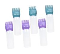 Homoyoyo 6 Piezas Botellas Aplicador de Raíz para Tinte de Cabello Hogar Botellas de Aplicador para Raíces de Cabello de Peine para Tinte