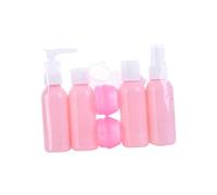 Homoyoyo 6 piezas Botellas de Viaje Portátiles para Loción Champú y Crema Envases Recargables Prueba de Fugas Spray Vacío para Perfume Diseño Color Rosa para Viajes y Uso Doméstico