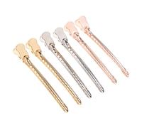 Homoyoyo 6 Piezas Clip de Forma de Pato de Metal Pinzas Pelo para Rastas Pinzas Pelo Forma de Pato para Crear Ondas de Mano para Uso Salón Caja