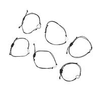 Homoyoyo 6 Piezas De Cuerda Cadenas De Tobillo De Retro Pulsera Madre Hija Para Lindas Pulseras Pulsera De Pulseras De Amistad Parejas a Juego Black Aleación