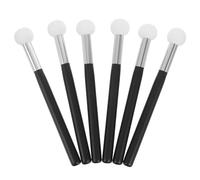 Homoyoyo 6 Piezas Esponjas de Maquillaje con Mango de Madera Cabeza Forma de Aplicadores para Base y Corrector Seco y Húmedo Diseño Ergonómico para Mujeres Profesional y Diario