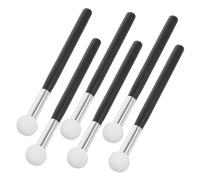Homoyoyo 6 Piezas Esponjas Maquillaje Cabeza de Mango Madera Aplicadores Corrector Base Reutilizables para Rostro Diseño Adaptativo Seco y Húmedo