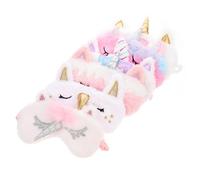 Homoyoyo 6 piezas Máscara de para Viaje Máscara de Ojos Multi Funcional Diseño de Unicornio Suave y Ligera Bloqueo de Luz para Dormir Casa y