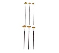 Homoyoyo 6 Piezas Pinceles de Nylon Abanico para Gouache Ligeros y Portátiles para Artistas Principiantes