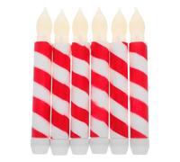 Homoyoyo 6 piezas Velas LED sin Llama con Luz Parpadeante Blanca Cálida Velas Cónicas Eléctricas Pilas para Decoración Interior Segura Mesas Estantes y Fiestas