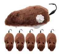 Homoyoyo 6 Ratones de Peluche Mecanismo de Cuerda Juguetes Interactivos para Gatos Tamaño Pequeño Material Duradero Color Aleatorio Paquete de 6 Unidades para Color