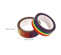 Homoyoyo 6 Rollos de Washi Tape Arcoíris para Scrapbooking y Journaling Cinta Adhesiva de Papel Japonés Fina Set de Cintas Decorativas Multiusos Kawaii para Manualidades Agendas y