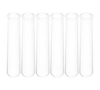 Homoyoyo 6 Tubos de Ensayo de Vidrio Transparente para Hidroponía 15 Ml, Maceteros Hidropónicos Pequeños para Escritorio, Jarrones Decorativos para Flores y Cultivo en Interiores