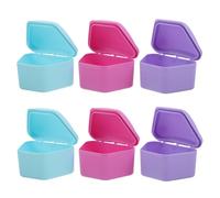 Homoyoyo 6piezas Caja para Organizador Portátil de Unidades Estuche para Limpieza y Transporte de Prótesis para Viajes