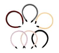 Homoyoyo 6piezas Diadema Trenzada de Color Sólido para Mujer Decorativa y Elegante para Fiestas