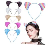 Homoyoyo 6Piezas Diademas con Orejas para Disfraces Material Resistente y Cómodo para Halloween Temáticos