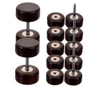 Homoyoyo 6piezas Pendientes De Mancuernas De Madera Pendientes Falsos Dilatación Para Hombre Para Hombre Parte Trasera Para Gimnasio