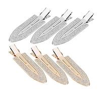 Homoyoyo 6piezas Pinzas Pelo Gemas De Imitación Pinzas Flequillo Sin Doblar Abollar Accesorios Cabello Para Mujeres