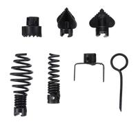 Homoyoyo 7 Cabezales de Corte de Dragado de Acero Negro para Limpieza de Tuberías, Fácil Instalación, Ideales para Cocinas y Salas de Estar