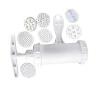 Homoyoyo 7 Piezas Máquina para Hacer Fideos Casera Manual de Pvc Blanco 7 Moldes, Fácil de Instalar para Uso en Casa y Cocina DIY