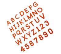 Homoyoyo 72 piezas Parches Bordados Números y Letras Naranja Termoadhesivos para Jeans Camisetas Sombreros Reparar Decorar Ropa