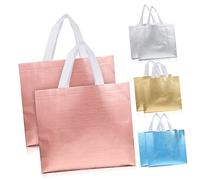 Homoyoyo 8 Bolsas Reutilizables De Purpurina con Asas para Compras y Fiestas - Bolsas No Tejidas Brillantes para Cumpleaños y Eventos Damas y Uso Diario