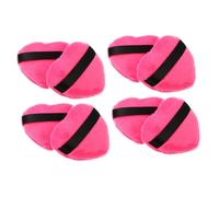 Homoyoyo 8 Esponjas de Maquillaje en Forma de Corazón de Lienzo con Borla Acabado Natural y Esquinas, Paquete de 8 Piezas para Polvo y Base