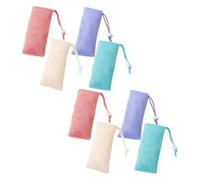 Homoyoyo 8 piezas Bolsas para Jabón Sólido Antideslizantes con Cordón Malla Duradera para Exfoliar y Almacenar Jabón Ducha Colores Surtidos para Baño Organizado