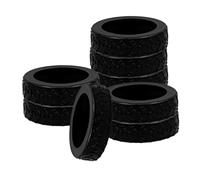 Homoyoyo 8 Piezas Cubierta Protectora de Ruedas Cubierta de la Rueda del Equipaje Caso Etiqueta Maletas con Ruedas Ruido Manga Pies de Maleta Funda para Ruedas de Maleta Gel de sílice Black