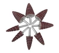 Homoyoyo 8 Piezas de Ruedas Abrasivas de Papel de Lija Cónicas de 6 MM Surtido de Cabezales Abrasivos para Amoladora Eléctrica Ruedas de Láminas Pequeñas para Lijado y Pulido Profesional