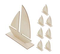 Homoyoyo 8 Piezas Kit Barco de Madera sin Terminar para Manualidades DIY de para Decoración Náutica y Proyecto Creativo para Hogar