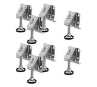 Homoyoyo 8 Piezas Patas Niveladoras Ajustables para Muebles Resistentes con Tuercas de Seguridad y Base Antideslizante para Armarios Bancos de Trabajo y Estanterías