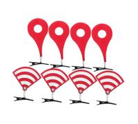 Homoyoyo 8 Piezas Pinza de pelo divertida para fiesta pinzas para el cabello con brotes de frijol chicas pinzas para el cabello niña suministros para manualidades tela no tejida rojo