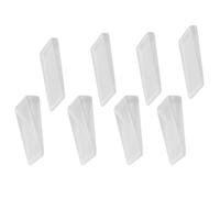 Homoyoyo 8 Topes de Cuña Transparentes para Puertas y Muebles de PVC, Diseño Simple y Blanco, para Uso Hogar Que Evita Ruidos y Protege Mascotas