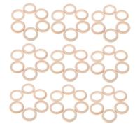 Homoyoyo 80 Piezas Anillos de Madera sin Terminar de Aros de Madera Natural para Manualidades Conectores de Pendientes para Macramé y Proyectos Diy