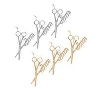 Homoyoyo 8piezas Broches De Peluquería y Accesorios De Aleación Creativa Diseño De Tijeras y Peines y Portátiles Para Profesionales y Uso Diario Peluquerías y Eventos De Moda