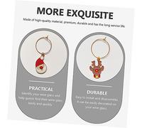Homoyoyo 9 Piezas Anillos Colgantes para Copas de Vino con Diseño de Dibujos Animados Decoración de Fiesta y Identificadores Metálicos para Bares