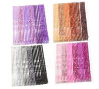 Homoyoyo 96piezas Horquilla Purpurina De Metal Barniz Al Horno Pinzas Cabello Doradas Rosas Moradas Negras Para Peinar El Cabello