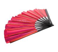 Homoyoyo Abanico Plegable de Mano para Mujer Abanico Chino Grande Color Rojo para Bodas Fiestas y Danza Accesorio Ligero y Fácil de Transportar