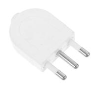 Homoyoyo Adaptador Conexión a Tierra de 3 Clavijas de Enchufe Italiano Material PC Blanco, Compatible y Seguro para Electrodomésticos de Alta Potencia para Hogar u Oficina