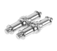 Homoyoyo Adaptador de Tornillo Roscado Macho 1/4 a 3/8 Pulgadas para Soporte de Luz Flash, Accesorios de Fotografía, 2 Unidades Metálicas Galvanizadas, Uso Profesional en Estudio