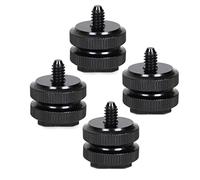 Homoyoyo Adaptador de Zapata 1/4 para Cámara DSLR Doble Tornillo, Diseño Estable y Resistente, Compatible Flash y Trípode, Accesorio Práctico para Fotógrafos Profesionales