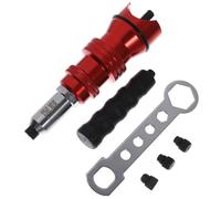 Homoyoyo Adaptador para Pistola Remachadora Eléctrica de Aluminio Cabezas de Remache 2,4 Mm 3,2 Mm 4,0 Mm, Juego de Herramientas para Taladro Inalámbrico, Accesorio para Remachado y Rápido