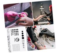 Homoyoyo Alfombrilla de Silicona para de Uñas Mat de Manicura Suave Guía de Pegatinas y Práctica de Coloración para Decoración y Estampado Modelo