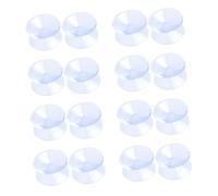 Homoyoyo Almohadillas Antideslizantes de Goma para Tablero de Vidrio Ventosas Dobles, PVC Transparente, Diámetro 20 Mm Pequeño, 20 Piezas para Protección y Sujeción Segura en Mesas