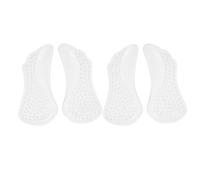 Homoyoyo Almohadillas de Soporte la Curva Plantar de Silicona Transparente, Medias Tallas Antideslizantes para Plantillas de Zapatos, Cojines de Masaje para Talones, 2 Pares, Uso