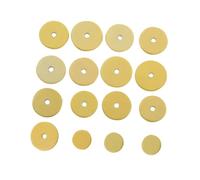 Homoyoyo Almohadillas Elásticas para Flauta Travesera, 16 Piezas Amarillo Claro, Accesorios para Reparación de Flauta, Almohadilla de Agujero Abierto para Sellado Hermético, Herramienta