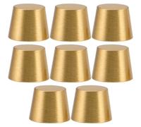 Homoyoyo Almohadillas Elevadoras de Latón Puro 10 Mm en Forma de Cono para Patas de Bandeja de Exhibición de Madera, 8 Piezas para Joyeros y Cajas de Joyería, Soporte Decorativo y