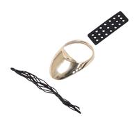 Homoyoyo Anillo de Dedo Diseño Ergonómico Dorado Resistente al Desgaste de Latón Accesorio Portátil para Tiro Tradicional para Pulgar