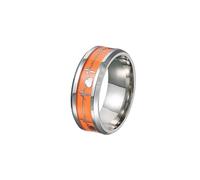 Homoyoyo Anillo de Pareja Luminoso Unisex Electrocardiografía Acero Inoxidable Diseño Elegante 8 para y Bodas