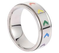 Homoyoyo Anillo Giratorio Inoxidable para Joyería Lgbtq Accesorios de Diseño Elegante para Celebraciones y