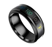 Homoyoyo Anillo Inteligente de Temperatura Corporal para Parejas Joyas Inoxidable Anillos Chic para Bodas y Color Plateado