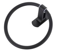 Homoyoyo Anillo Soporte Mate para Baño de Negro Toallas Aluminio Resistente de Espacial de Pared Oxidación, Diseño Moderno y Espacios de Vida Habitaciones de Invitados